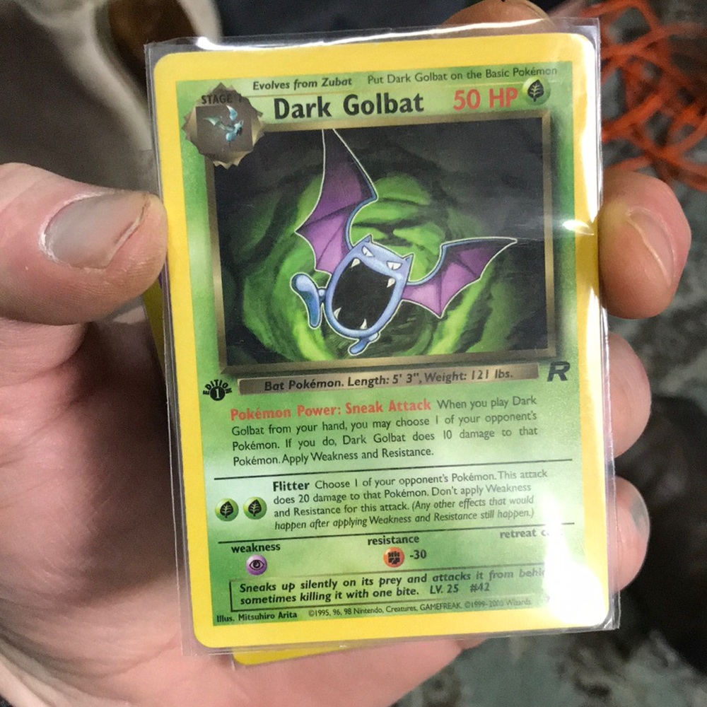 First edition holographic team rocket dark Golbat